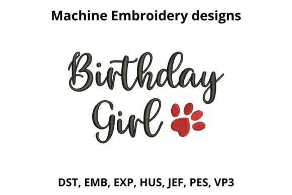 Birthday Girls Embroidery Design