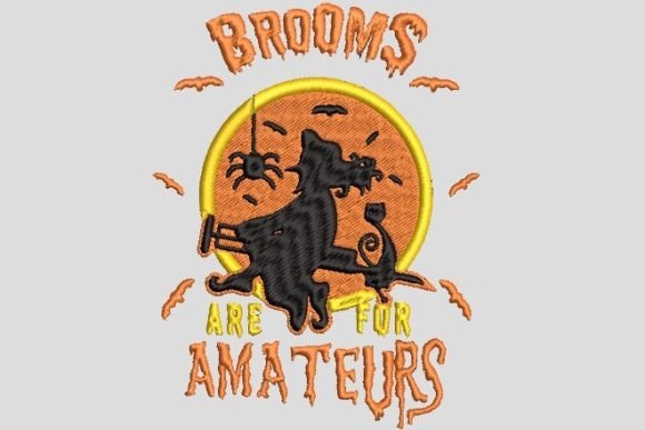 Brooms Are for Amateur Embroidery File