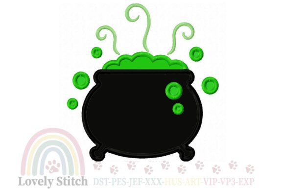 Halloween Cauldron Embroidery