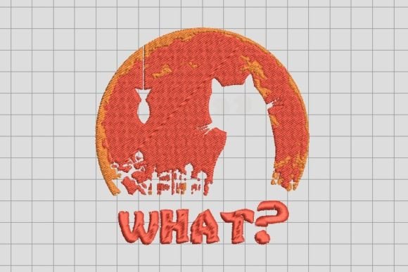 Halloween Horror Cute Cat Embroidery File