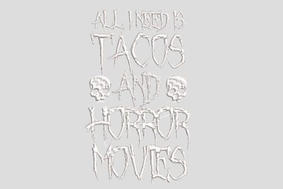 Horror Skull Halloween Movie Embroidery