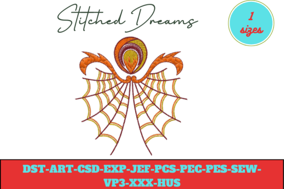 Spider Web Embroidery Design