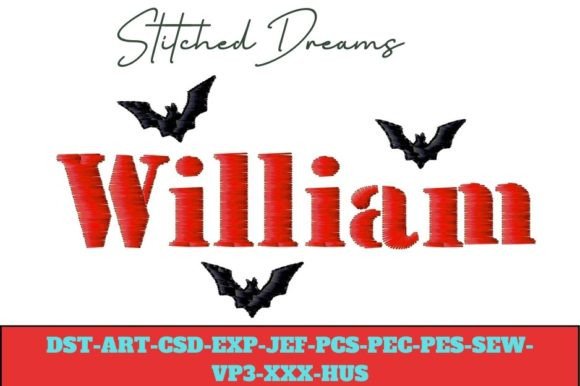 William Embroidery Design